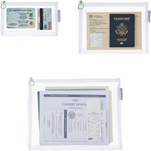 SHIMOYAMA Mesh Storage Bag Set, 3Pcs 3-Size Double Nylon Mesh Bags for