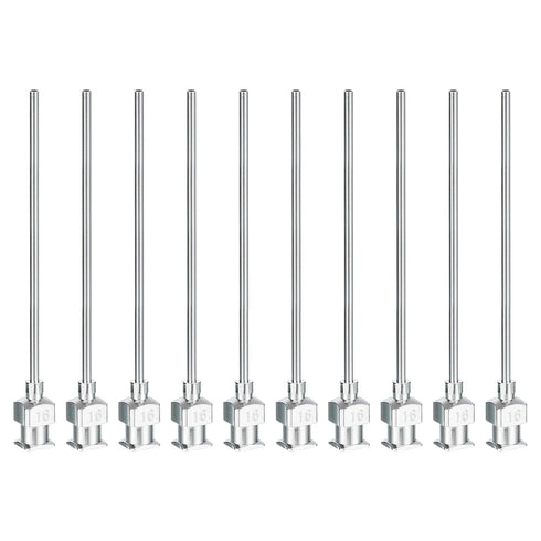 PATIKIL 10 Pcs 16G Blunt Tip Dispensing Needles, 2 Inch Stainless Steel for Liquid Inks and Adhesives