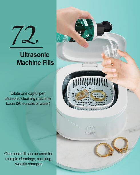 (8.5 oz) Ultrasonic Jewelry Cleaner Solution, Jewelry Cleaner Great for Use in All Ultrasound Machines, Eyeglass