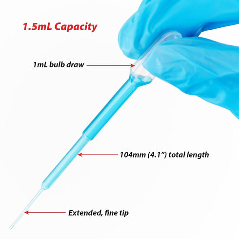 Globe Scientific 134020-400 LDPE Fine Tip Transfer Pipet, Box of 400