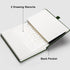 RETTACY Graph Paper Notebook, 2-Pack, Graph Grid Paper Notebook, 192 Pages per Pack, Leather Hardcover, Inner Pocket