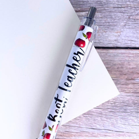YJ PREMIUMS 8PC Teacher Pen Set, Fun Cute Best Pens for Teaching, Writing, School Sayings, Appreciation Gifts