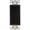 ENERLITES Double Paddle Rocker Decorator Switch, Gloss Finish, Ground Terminal, 15A 120-277VAC, Black