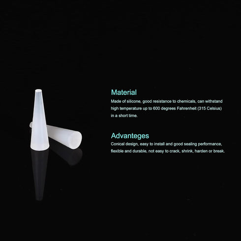 MECCANIXITY Silicone Rubber Tapered Plug, 1/16" to 3/16", Solid for Powder Coating, 100 Pieces