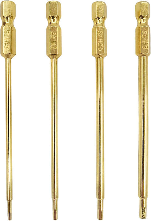 RC Hex Bit Set, 1.5 2.0 2.5 3.0mm Hex Head Allen Wrench Tool Kit for Electric Screwgun/Power Drill