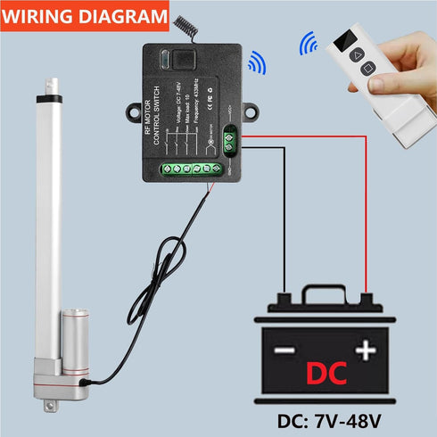 Switch,DC7V-48V 10A Switch,328 12V Doors,Winch AWINLI Forward Reverse Remote Control Control FT Remote Range,Linear