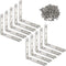 10 Pack L Bracket Corner Braces 4 Inch Stainless Steel Heavy Duty