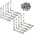 10 Pack L Bracket Corner Braces 4 Inch Stainless Steel Heavy Duty