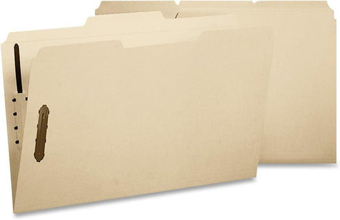 Smead Fastener File Folder, 2 Fasteners, Reinforced 1/3-Cut Tab, Letter Size, Manila, 12 per Pack (11537) by SMEAD
