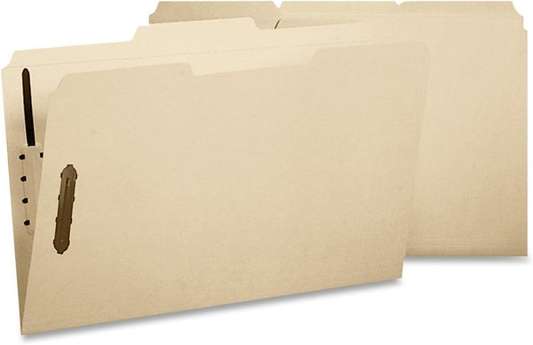 Smead Fastener File Folder, 2 Fasteners, Reinforced 1/3-Cut Tab, Letter Size, Manila, 12 per Pack (11537) by SMEAD
