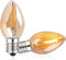 C7 LED Night Light Bulbs, 0.5W, E12 Candelabra Base, Warm 2200K Equivalent, 2 Pack