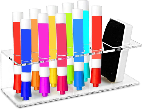 MHADBKH Acrylic Wall Dry Wipe Marker Holder Wall Mounted Pen Bracket Office Accessories Storage Rack Stylish Stationery
