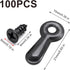 100 Pieces Picture Frame Turn Button Fasteners Set with 100 Pieces Screws, Picture Frame Backing Clips Hardware for Hanging Pictures, Craft, Photos (Black)