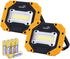 sunzone Portable LED Work Light,AA Battery Powered Flood Lights,Super Bright Workshop Job Site