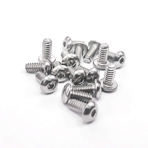 #4-40 x 1/4" Button Head Socket Cap Bolts Screws, 200 PCS, 304 Stainless Steel 18-8, Allen Hex Drive