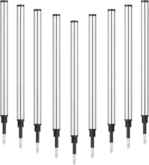 DunBong Rollerball Pen Refills Pack of 5, Fine Point 0.5mm Red Ink Replaceable Ballpoint Pen Refills (Navy Blue)