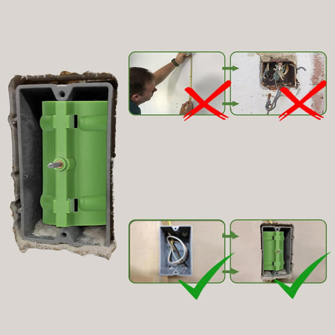 Sumnacon 5 Pack Drywall Outlet Markers Outlet Marker for Drywall Installation with Steel Tips ABS Plastic Drywall Marking Tool for Electrical Outlets Green Easy Drywall Outlet Marking Tool