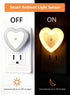in(4-Pack), 0.5W LED Night Lights Plug Dusk to Dawn Sensor Auto-On/Off, Heart Shaped Nightlight for Bedroom, Bathroom