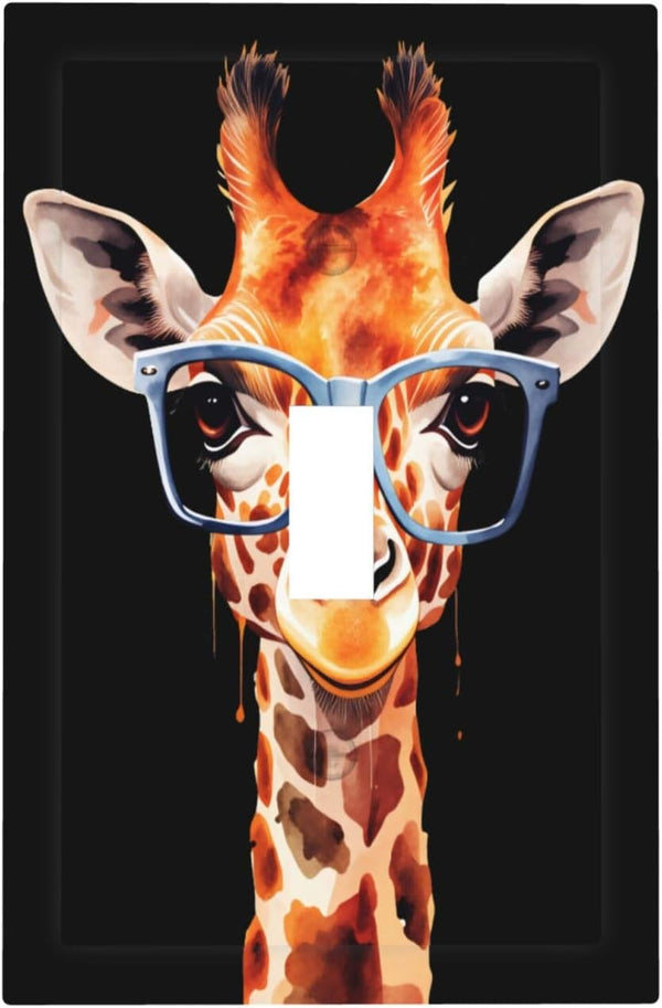 HTSAHKV Giraffe Wall Plate Light Switch Cover Single Gang Outlet Faceplate Print Plate