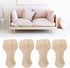 GETKIVA 1: Set 4 12 6 cm 15 6 cm 2: 4pcs (12 6cm) Option Hand Carved Rubber Wood Furniture Legs of for Sofa Coffee