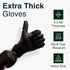 Disposable Black Nitrile Gloves X Small, 200 Count - Extra Thick 4.5 Mil, Powder and Latex Free Food Safe Cooking Gloves