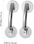 2 Pcs Bathroom Grab Bars for Elderly Shower Handles for Tub Shower Door Suction Cup Plastic Handle Knobs for Disabled