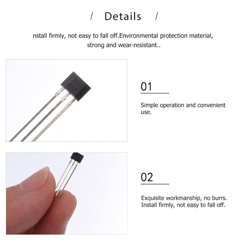 ULTECHNOVO 100pcs A3144 Hall Effect Sensor for High-Temperature Operation