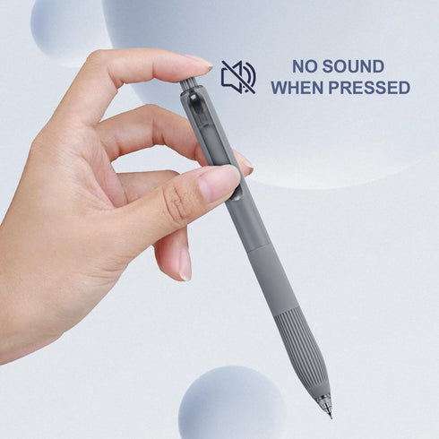 Linbsunne Gel Pens, 0.5mm Fine Point Black Ink Pens for Office, Smooth Writing Retractable Work Pen (12-count)