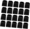 PRETYZOOM 30pcs Thickened Black Square Plastic End Caps Tubing Plugs 15x15mm Chair