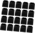 PRETYZOOM 30pcs Thickened Black Square Plastic End Caps Tubing Plugs 15x15mm Chair