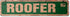 Roofer Vintage Plastic Street Sign - Roofing Company Shingles Repair, Indoor/Outdoor, 30" Wide