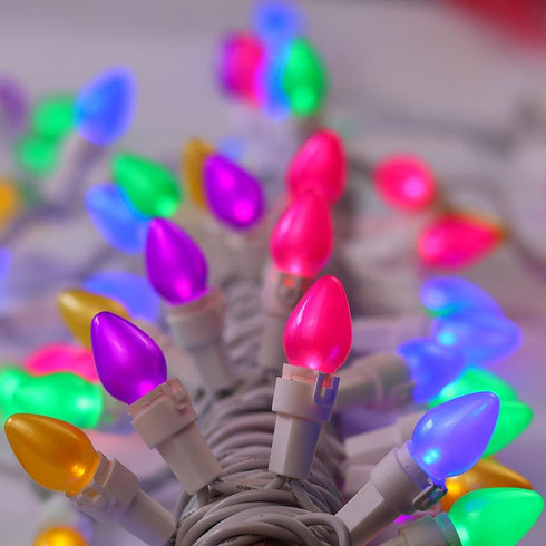 2PACK 50Count 13Feet Easter Lights StringEaster Decorations, Multi Color Pastel Christmas Lights with White Wire Plug