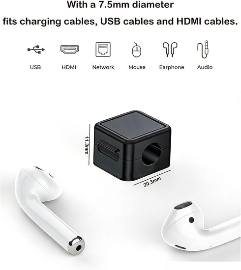 10 Pack Cord Organizer, Magnetic Cable Management, Cord Holder for Desk, Adhesive Cable Clips Wire Keeper