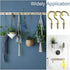 50Pcs Brass Plated Ceiling Hooks | 7/8 Inches Screw Hooks