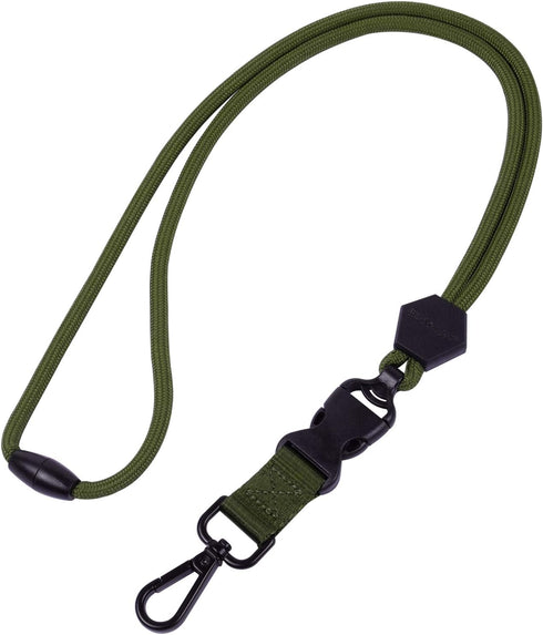 Wisdompro 2 Pack of 23 inch Durable Round Cord Heavy Duty Lanyard with Safety Breakaway Buckle, Detachable Buckle and