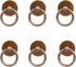 Headsitg 6 Pcs Ring Drawer pulls,Retro Style Bronze Hangin Ring Cabinet Drawer Pull,Zinc
