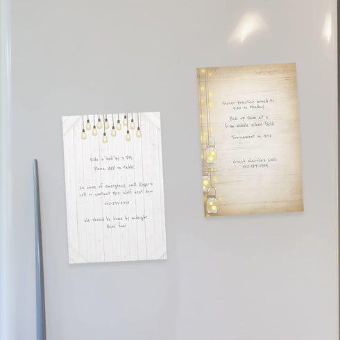 Rustic Farmhouse Sticky Note Assortment, 4" x 6" Repositionable Sticky Note Set, Set of 5, Made in The USA