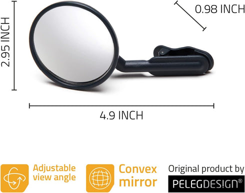 Peleg Design Watch-It Monitor Mirror, Clip-On Cubicle, Computer Rear-View mirror, Convex for Personal Safety