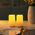 Solar Flameless Candles, Outdoor Waterproof Flickering LED Light Candles for Lantern Garden Camping Decor, Set of 2