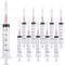 100 Pack 10ml 18Ga Lab Syringe Tools, Individually Packed with Measurement