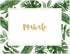 MyExpression.com 50 Count Watercolor Palm Leaves Thank You Cards - Hawaiian Style