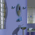 Jesco Lighting WS291-BU 291 1-Light Boule Series Wall Sconce, Blue