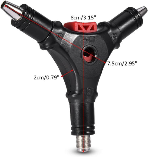 3 in 1 F Plug Coaxial Compression Tool, Coax Cable Stripper for Digital TV Installation Fitting Tool