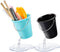 Seajan 2 Pcs Cute Floating Bucket Pencil Case Holder for Office Classroom Desk Accessories, Black and Blue