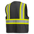 Pioneer Safety Vest for Men, Hi Vis Reflective Solid Neon, 8 Pockets, Zipper, Adjustable for Construction, Traffic,