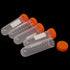 Honbay 10PCS 50ml Round Bottom Plastic Lab Centrifuge Tubes with Screw Cap for Sample Storage (Orange)