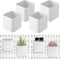 4 Pcs Pegboard Cups with Hooks - 2.9 x 3.5 x 3.2 Inch Pegboard Organizer Cups for Garage, Kitchen, Office