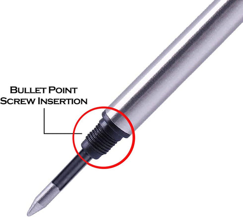 DunBong Spiral Refill, 5 Pack - Replaceable Gel Ink Rollerball Refills 0.5mm Medium Point (Red)