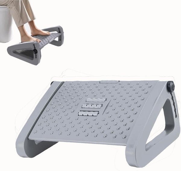 Konbison Under Desk Foot Rest for Office, Adjustable Ergonomic Accessories Portable Small Foot