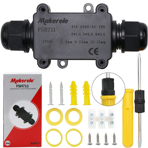 Junction Box Waterproof IP68 2 Way Plug Line M20 Coaxial Underground Electrical Junction Box